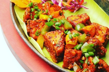 Paneer three pepper