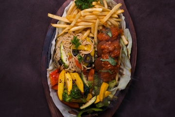 Paneer tomato chilli sizzler